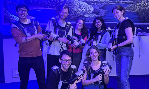 Laser game with my lab colleagues